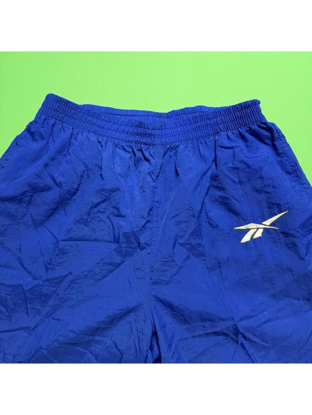 Reebok Rare Vintage Logo Blue white Windbreaker‎ Pants Men Large - Picture 5 of 8